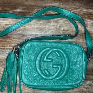Gucci Green Leather Crossbody Bag